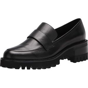 AEROSOLES Rodney Black Chunky Heeled Sole Loafers